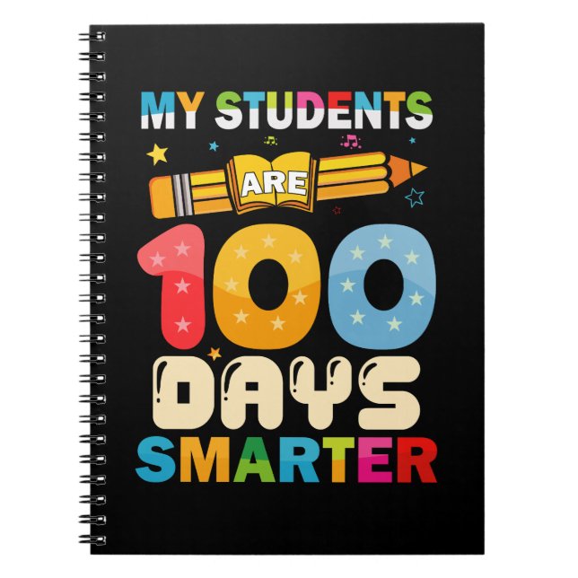 Carnet Mes élèves sont 100 jours plus intelligents enseig (Devant)