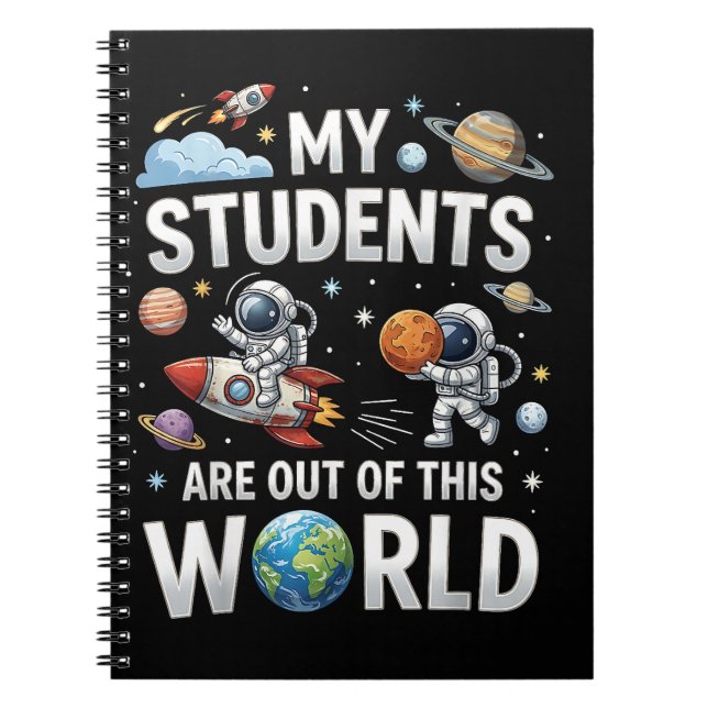 Carnet Mes élèves sont dans cet univers spatial  (Devant)