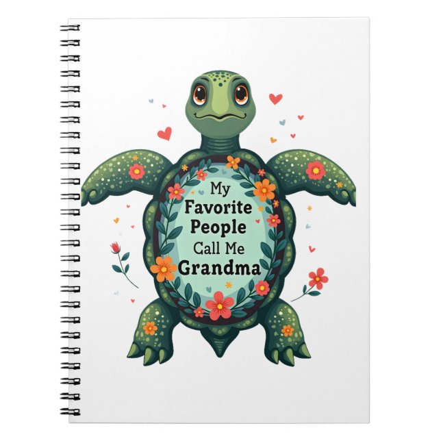 Carnet Mes Gens Préférés M'Appelent Grandma Turtle - Gran (Devant)
