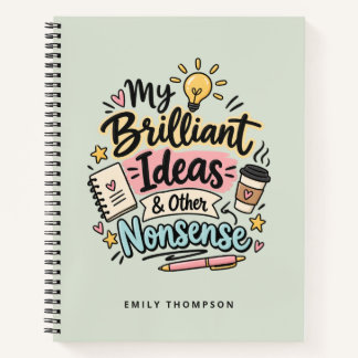 Carnet Mes idées brillantes et autres absurdités Drôle de
