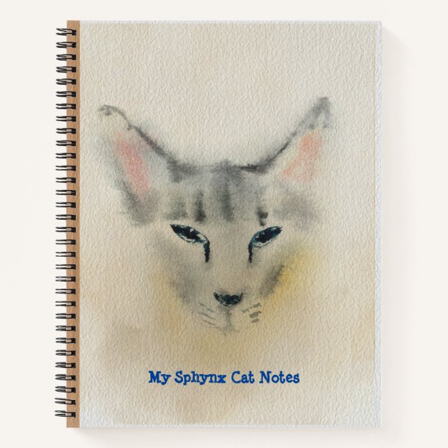 Carnet Mes notes de chat Sphynx (Devant)