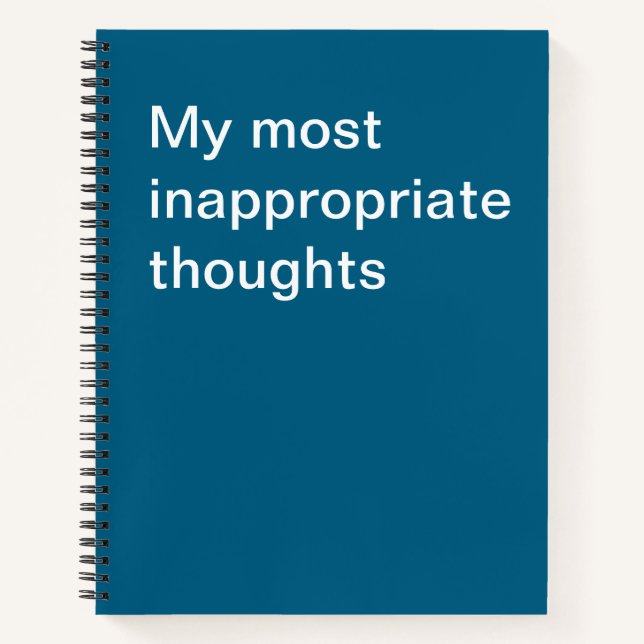 Carnet Mes pensées les plus inappropriées (Devant)