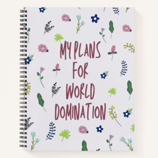Carnet Mes Plans Pour Le Bloc-Notes World Domination