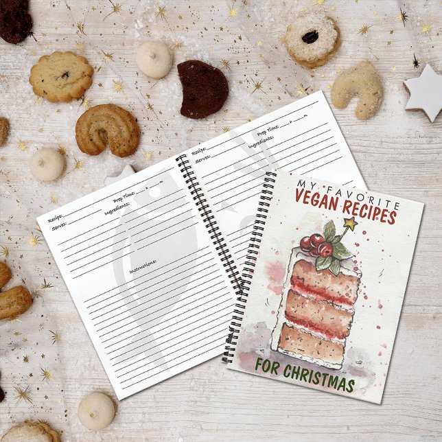 Carnet Mes recettes véganes préférées pour Noël (Créateur téléchargé)