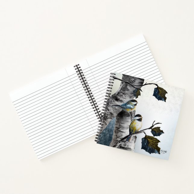 Carnet "Mésanges" [modèle 2] Tailles multiples (Intérieur)