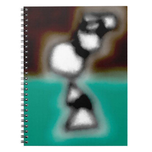 Carnet Message dans une bouteille : Brown Abstrait, Turqu (Devant)