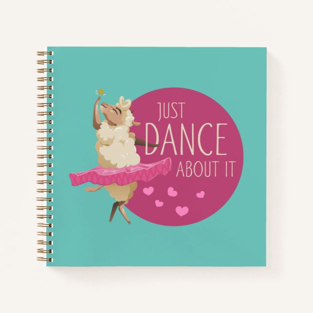 Carnet Message de mouton drôle - Il suffit de danser à ce (Devant)