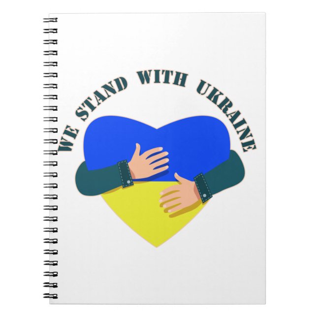 Carnet Message inspirant Nous sommes avec l'Ukraine (Devant)