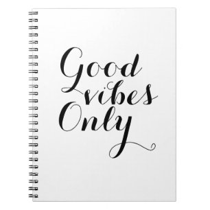 Carnet Message positif de Good Vibes seulement inspiré