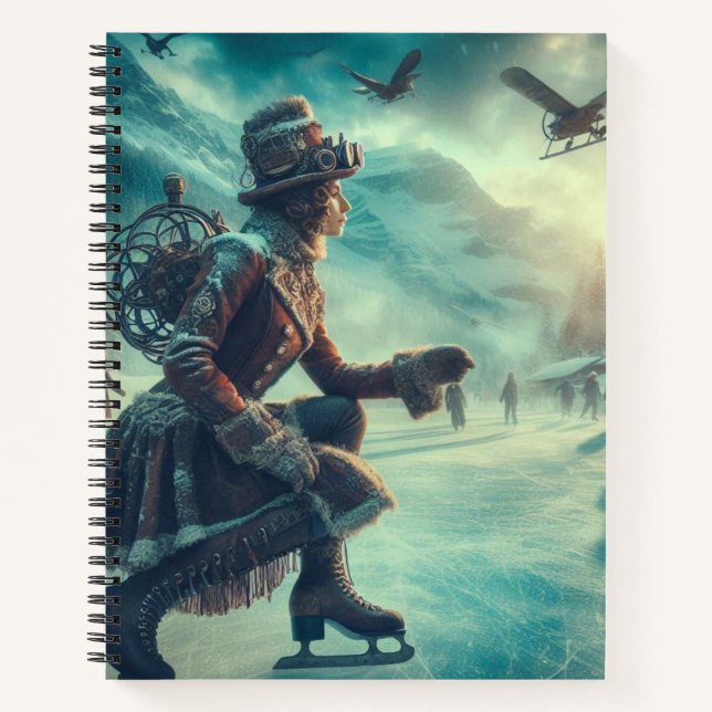 Carnet Messager d'hiver Steampunk Victorian Fantasy (Devant)