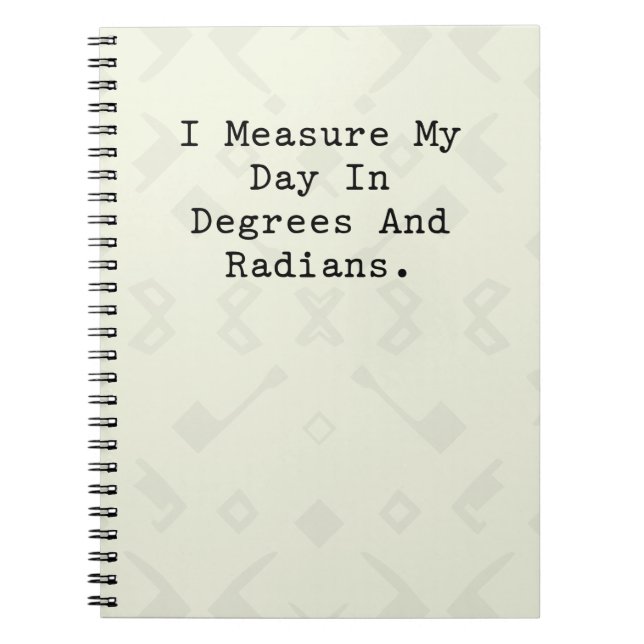 Carnet Mesurer les jours en degrés radians Math Professeu (Devant)