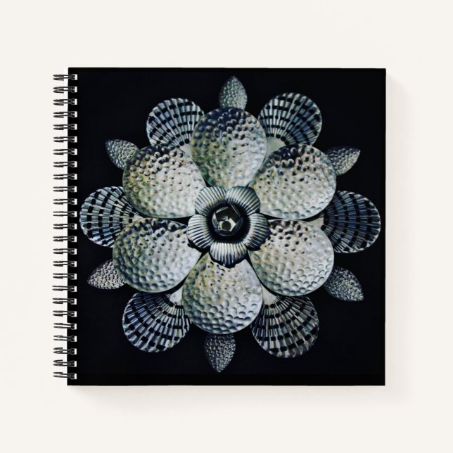 Carnet Métal à fleurs (Devant)