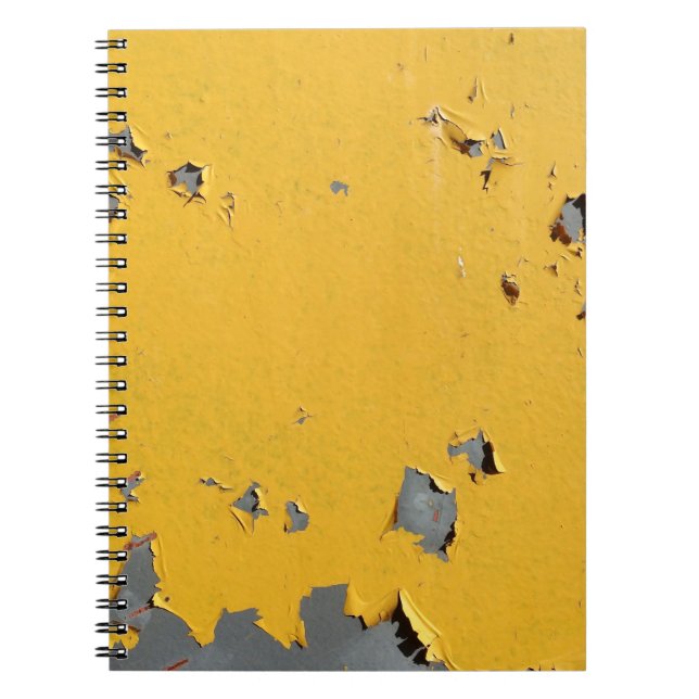 Carnet Métal jaune fissuré : texture sale. (Devant)