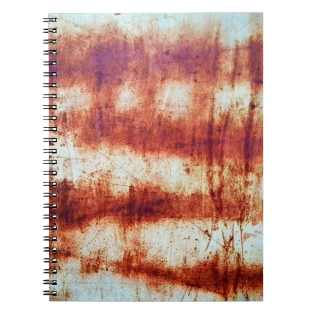 Carnet métal rouillé, arrière - plan texturé. (Devant)