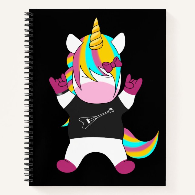 Carnet Metal unicorn (Devant)