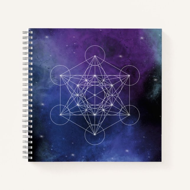 Carnet Metatron, chakra, zen, géométrique sacrée, géométr (Devant)