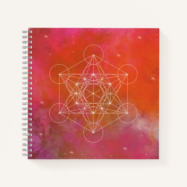 Carnet Metatron, chakra,zen,sacred geometric, angel, (Devant)