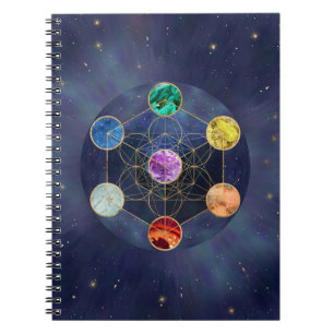 Carnet Metatron's Cube Chakras Sacred Geometry