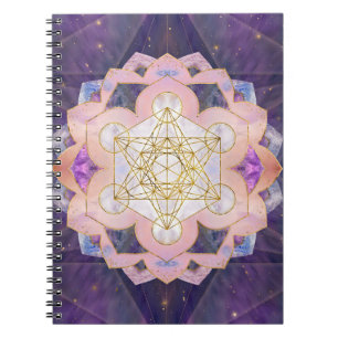 Carnet Metatron's Cube in Gemstone lotus