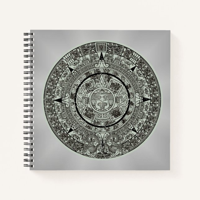 Carnet Mexicaine Aztec Sun Stone Maya Calendrier 1 (Devant)
