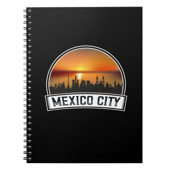 Carnet Mexico CDMX Vintage Sunset Skyline (Devant)