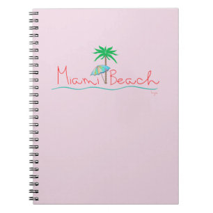 Carnet Miami avec la paume et le parapluie