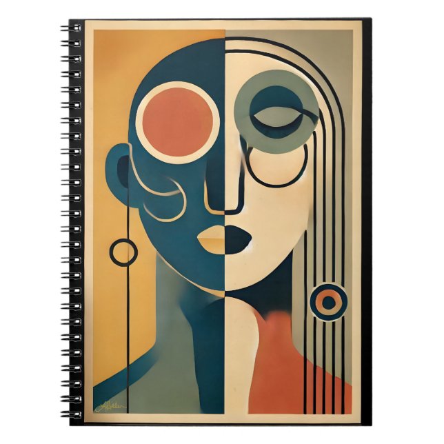 Carnet Mid Century Art moderne Abstrait Non conforme (Devant)