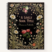 Midnight Garden Black Vintage Floral Whimsigoth