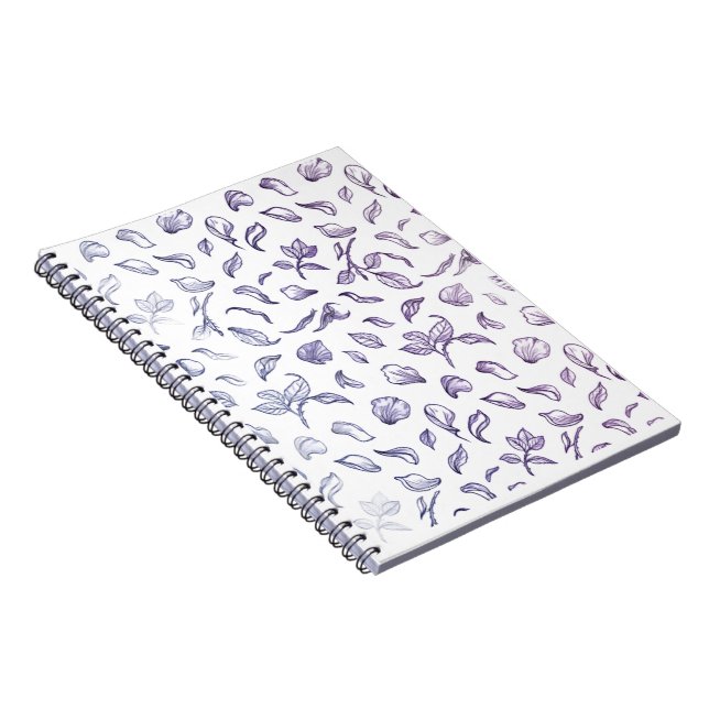 Carnet Midnight Rose Petals: Modern Line Art Notebook (Côté Droit)