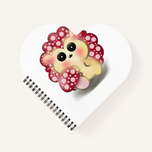Carnet Mignon Art de Hérisson Champignon Rouge Kawaii
