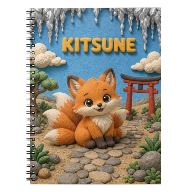 Carnet Mignon Bébé Kitsune, Mythique (Devant)