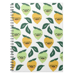 Carnet Mignon Citron Citrus Dessin Animé Motif Végétal
