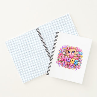 Carnet Mignon Kawaii Câlins Ours en Peluche Pastel Rose F