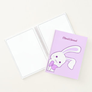 Carnet Mignon Kawaii Pastel Violet Lapin Oreilles Tombant