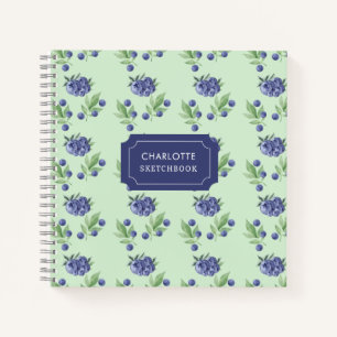 Carnet Mignon motif de sketch aquarelle de fruits de myrt