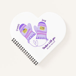 Carnet Mignon Ours Mitaines Cadeau Personnalisé de la Sai