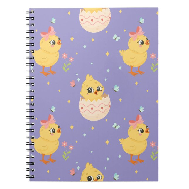 Carnet Mignon poussin de Pâques avec motif transparent à  (Devant)