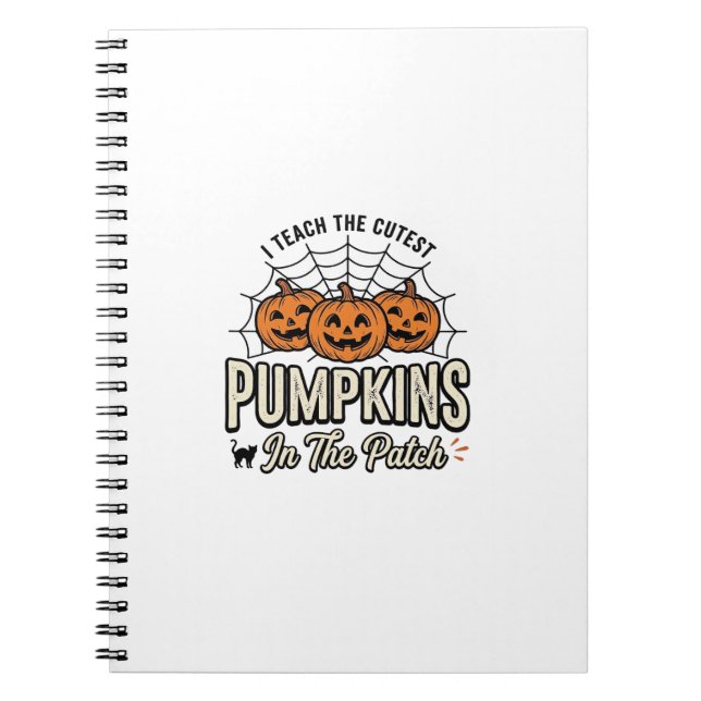 Carnet Mignon professeur de citrouille Design Halloween_1 (Devant)