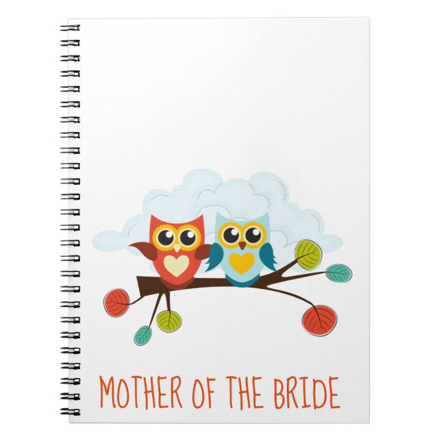 Carnet Mignonette OWLS Mariage à thème Bleu orange (Devant)