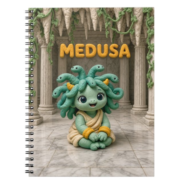 Carnet Mignonne bébé Méduse, mythique (Devant)