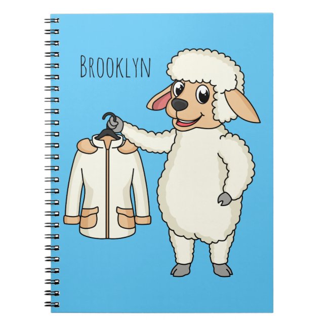 Carnet Mignonne brebis avec blouson (Devant)