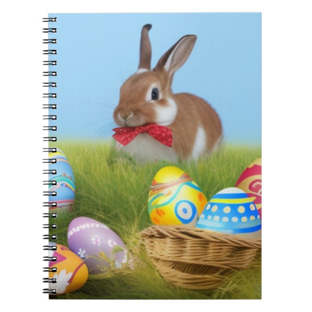 Carnet Mignonne Bunnyfor Pâques pour une humeur positive (Devant)