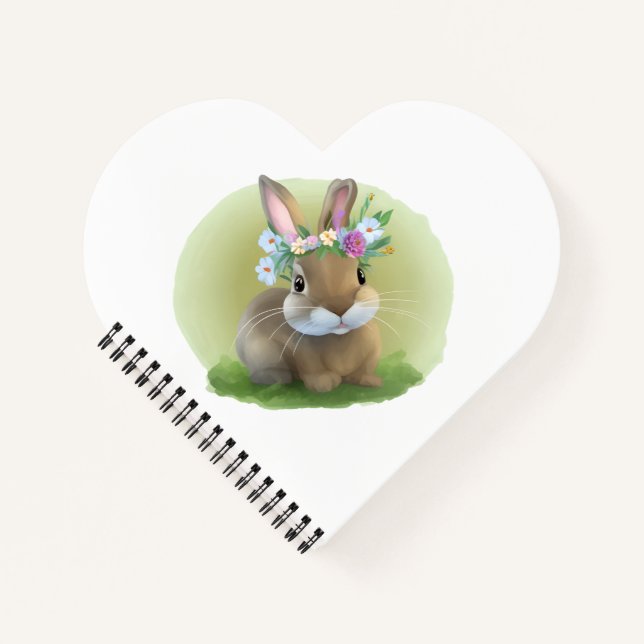 Carnet Mignonne Bunnyfor Pâques pour une humeur positive (Devant)