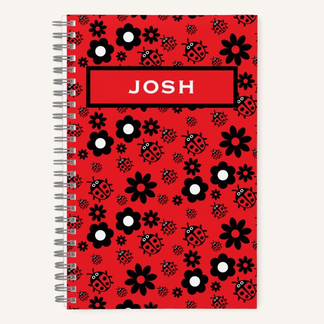 Carnet Mignonne coccinelle Motif (Recto)