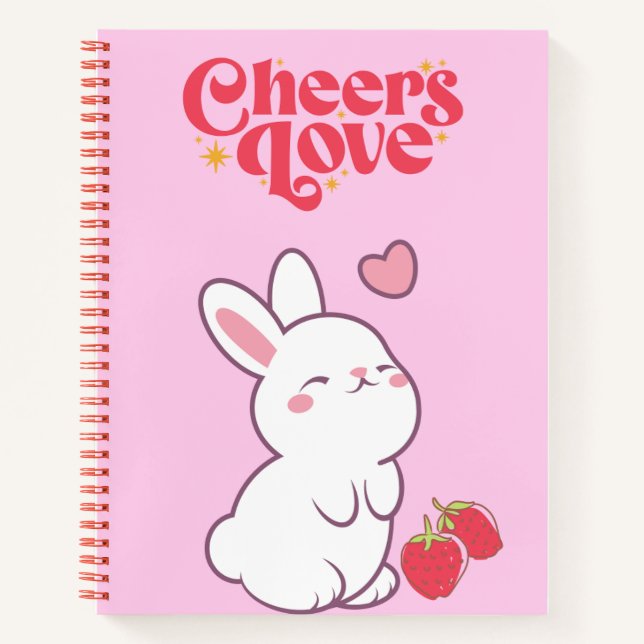 Carnet 💗 mignonne fraise 🍓 🌷 (Devant)