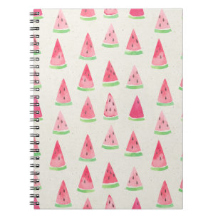 Carnet Mignonne pastèque : motif d'aquarelle transparente