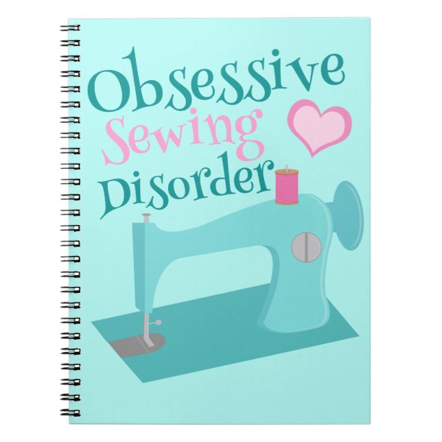 Carnet Mignonne Seamstress Obsessive trouble de couture (Devant)