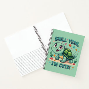 Carnet Mignonne Tortue Kawaii avec un Jeu de Mots Amusant