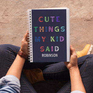 Carnet Mignonnes Choses Que Mon Enfant A Dit Nom person