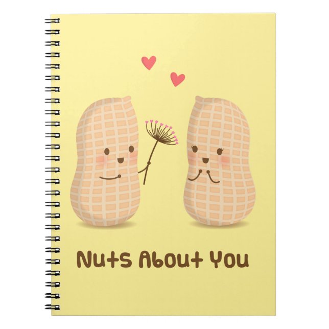 Carnet Mignons cacahuètes fou de vous jeu de mots humour  (Devant)